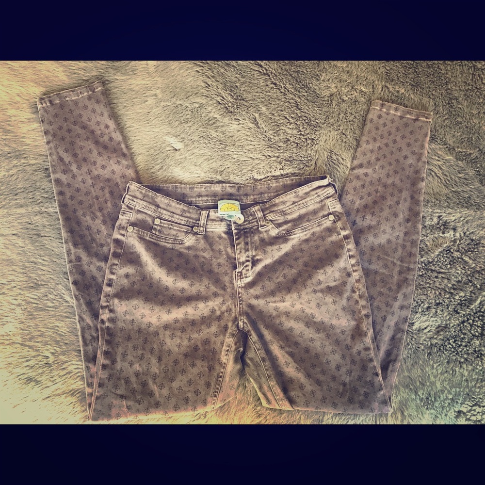 C&C California Purple w/Navy design skinny pants